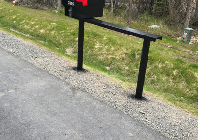 Pile driving for mailbox