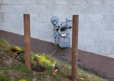 Pile driving for bollards