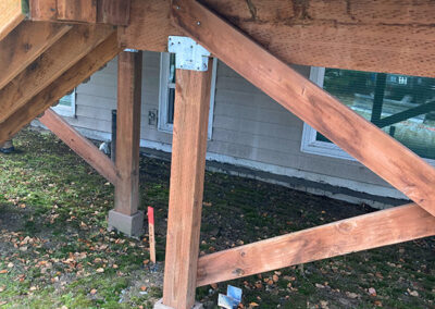 Pile driving for decks