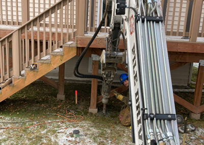 Pile driving for decks