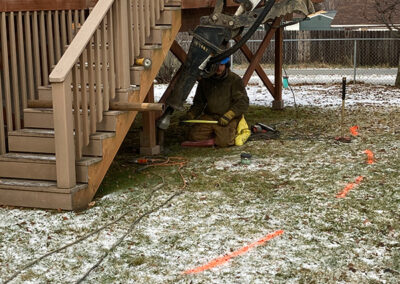 Pile driving for decks